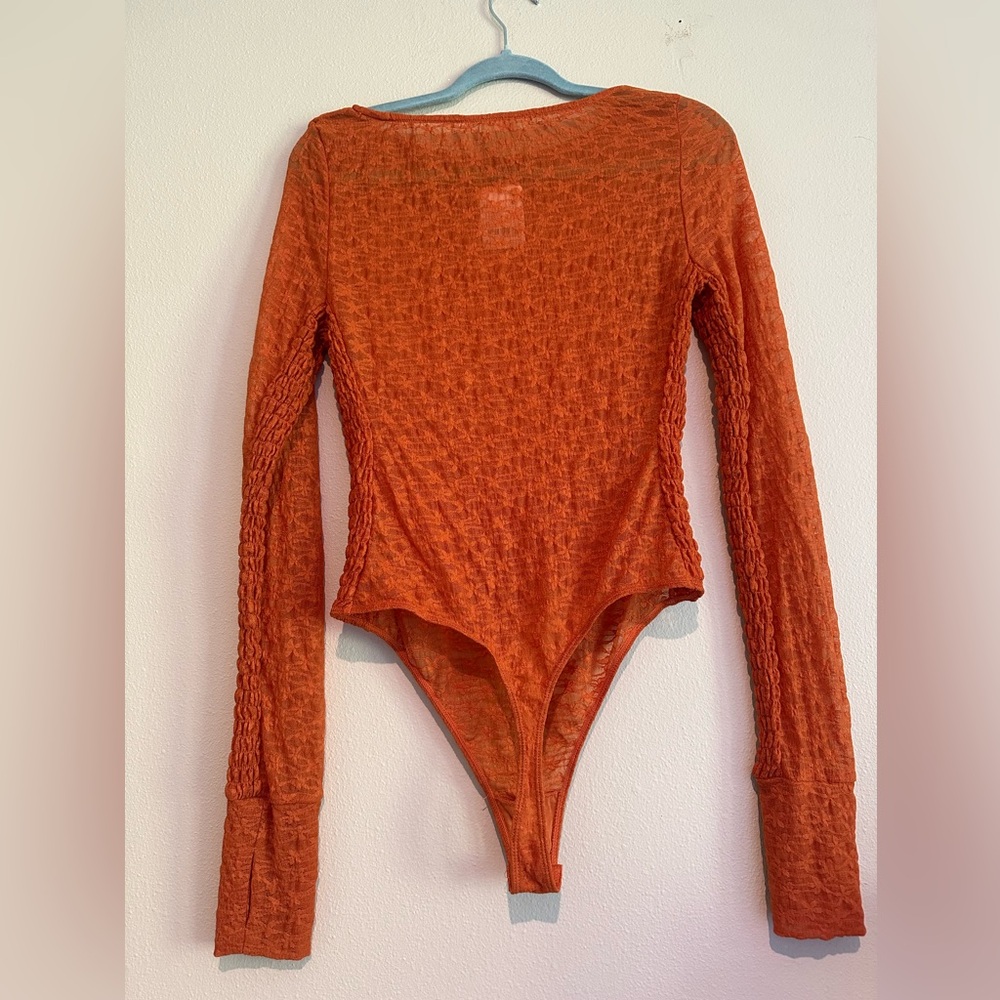 Free People Intimately Burnt Orange Bodysuit - Picture 2 of 5